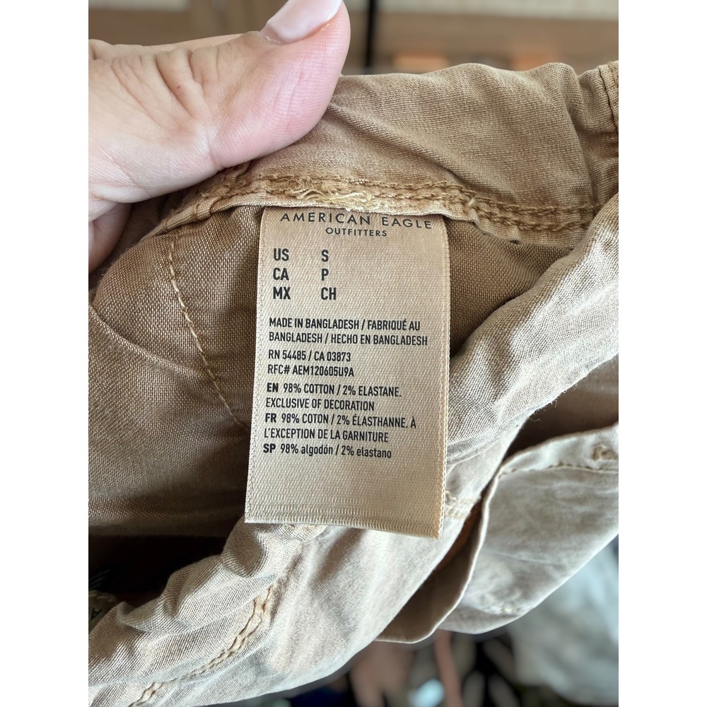 American Eagle Outfitters High Rise Utility Parachute Jogger Pants Brown S - Picture 13 of 13